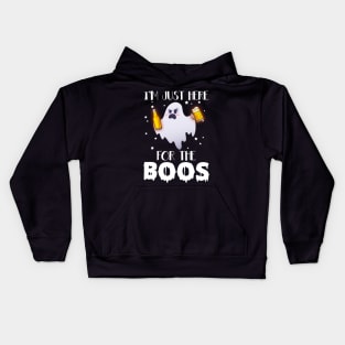 I_m Just Here For The Boos Halloween Beer Costume Kids Hoodie